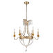 Monteleone 3 Light 21 inch Gold Leaf with Antique Chandelier Ceiling Light, Flambeau